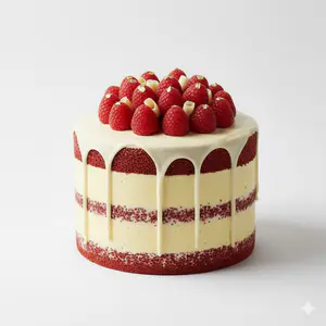 Elegant Red Velvet Cake - 6 inch Strawberry