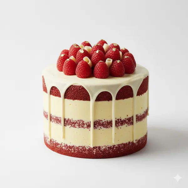 Elegant Red Velvet Cake - 6 inch Strawberry