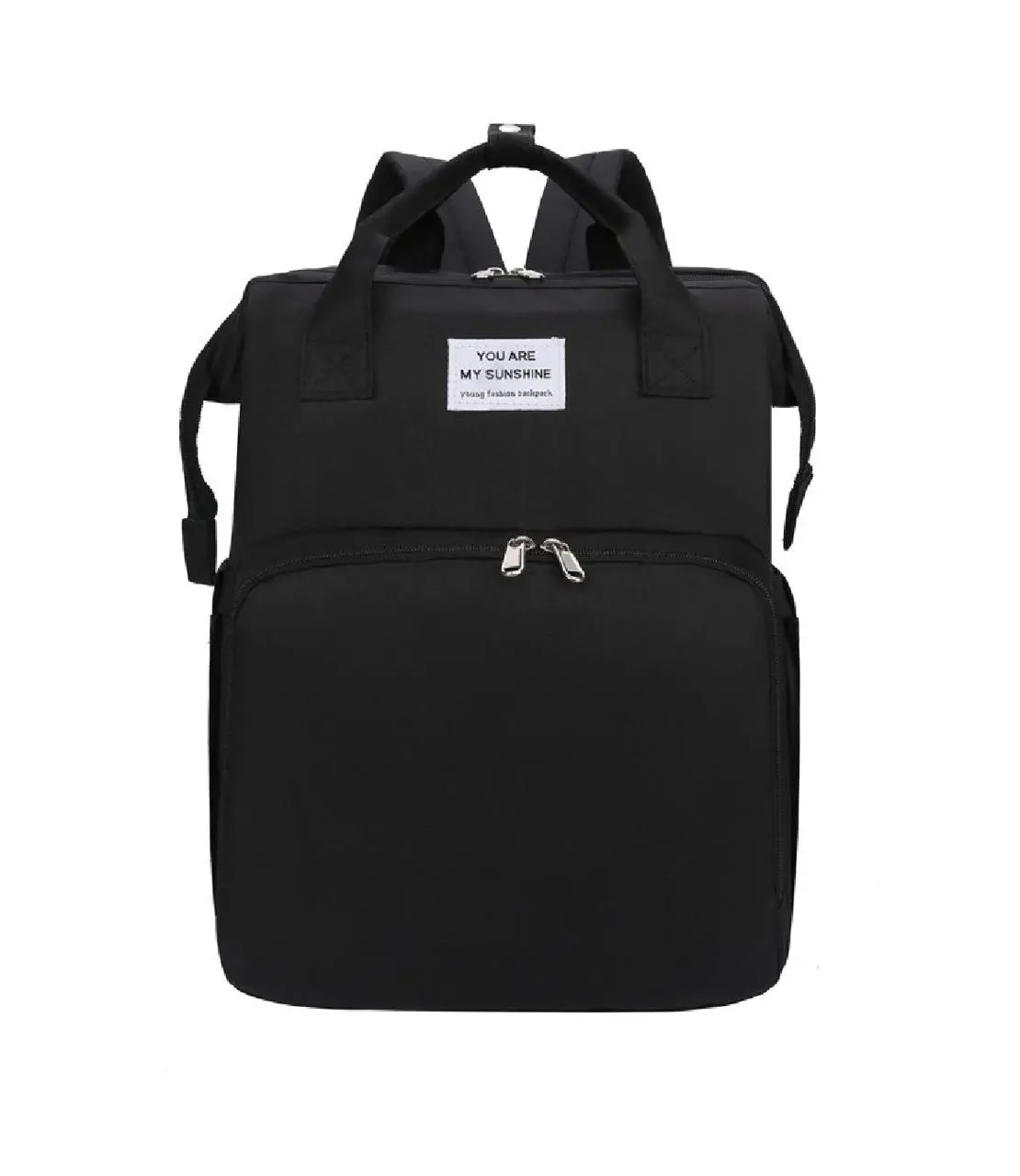 Mochila QIXINGHU Preta Multifuncional com Berço Dobrável