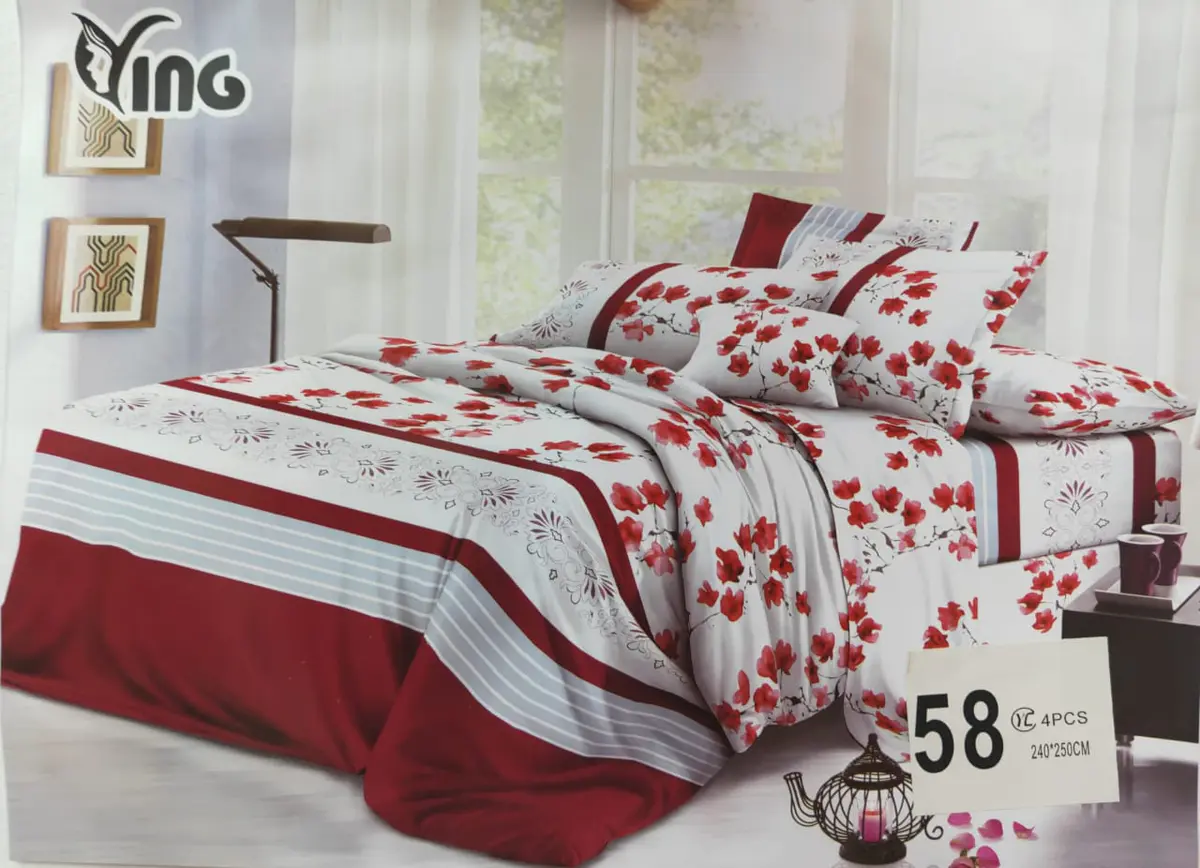 Conjunto de Lençóis e Fronhas Floral Elegante