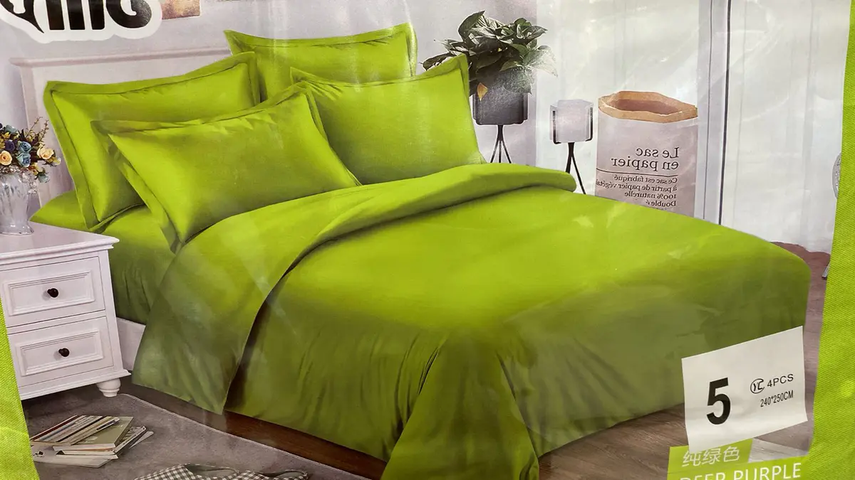 Conjunto de Lençóis Queen Size Verde Vivo