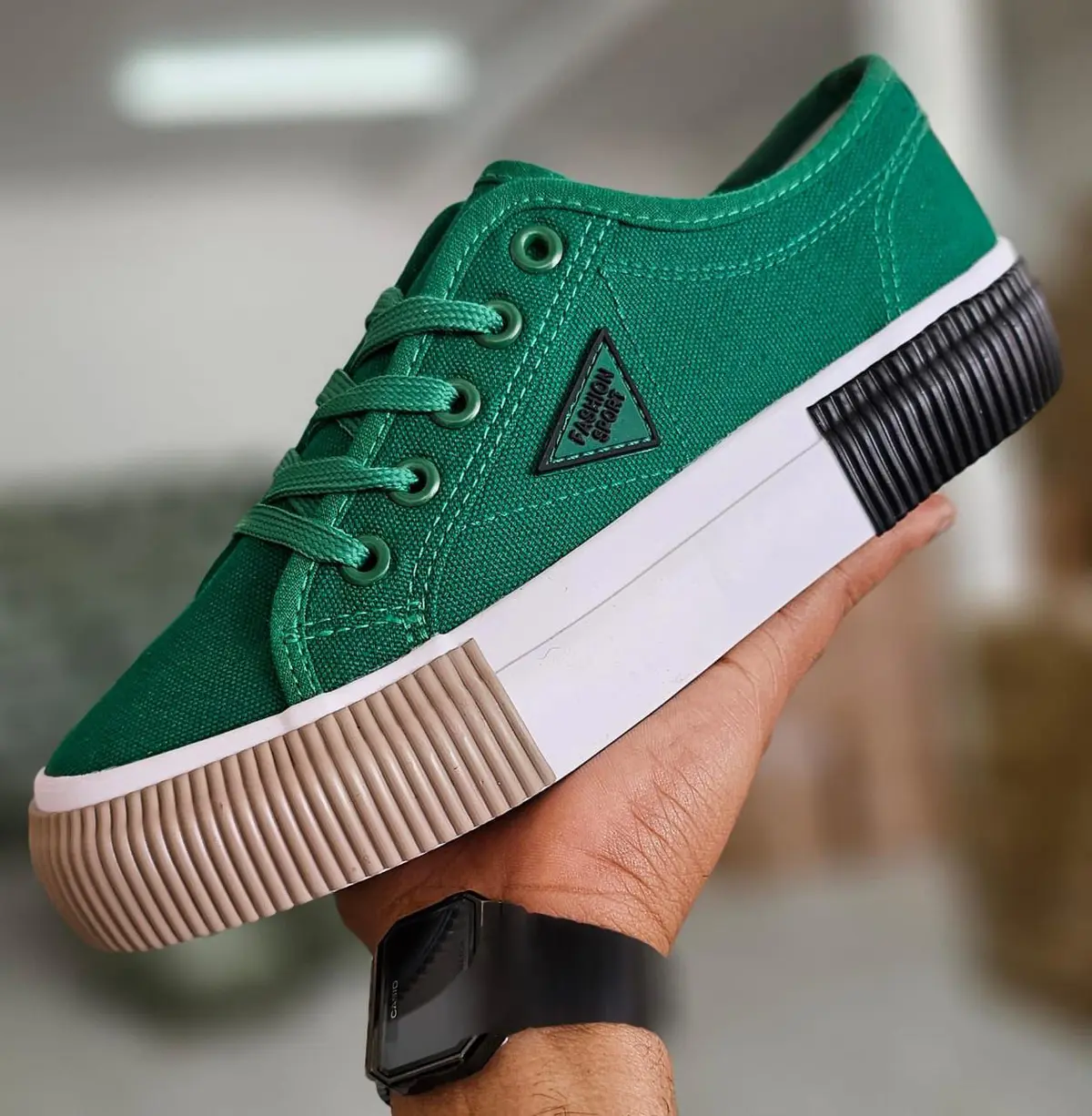 Ténis Fashion Sport - Cano Baixo em Lona com Cadarço