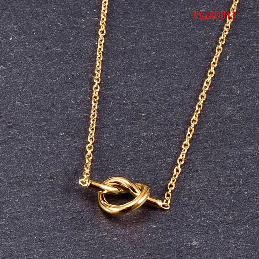 Colar Nó Infinito Dourado Inoxidável