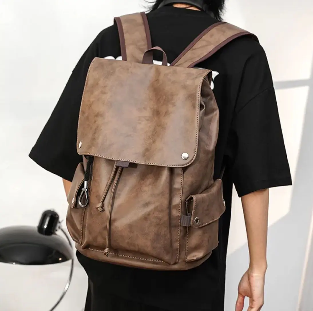 Mochila Vintage de Couro 