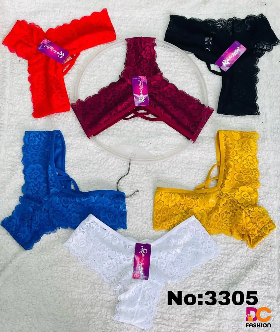 Calcinhas de Renda Multicoloridas - Uma dúzia (12)