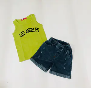 Conjunto Infantil Los Angeles - Camiseta e Bermuda Jeans
