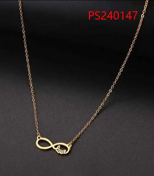 Colar de Amor Dourado Inoxidável