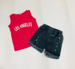 Conjunto Infantil Los Angeles - Camiseta e Bermuda Jeans