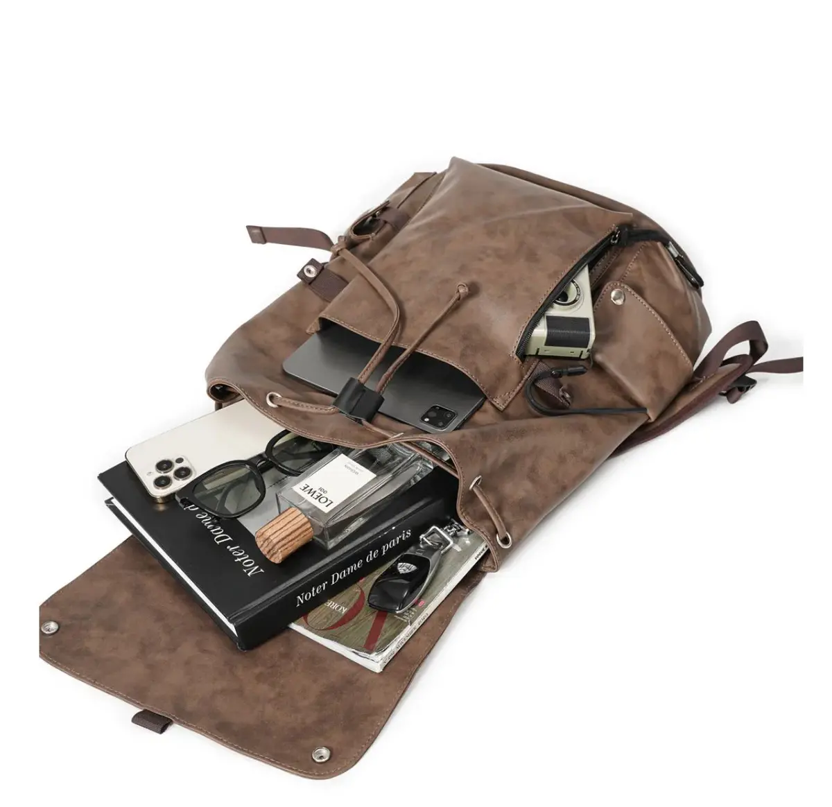 Mochila Vintage de Couro 