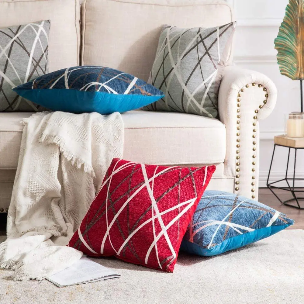 Almofada Decorativa Luxo com Estampa Geométrica