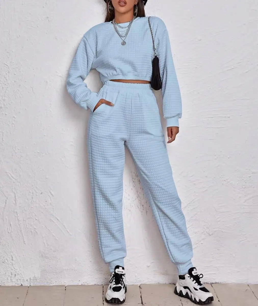 Conjunto Esportivo Branco Texturizado Feminino