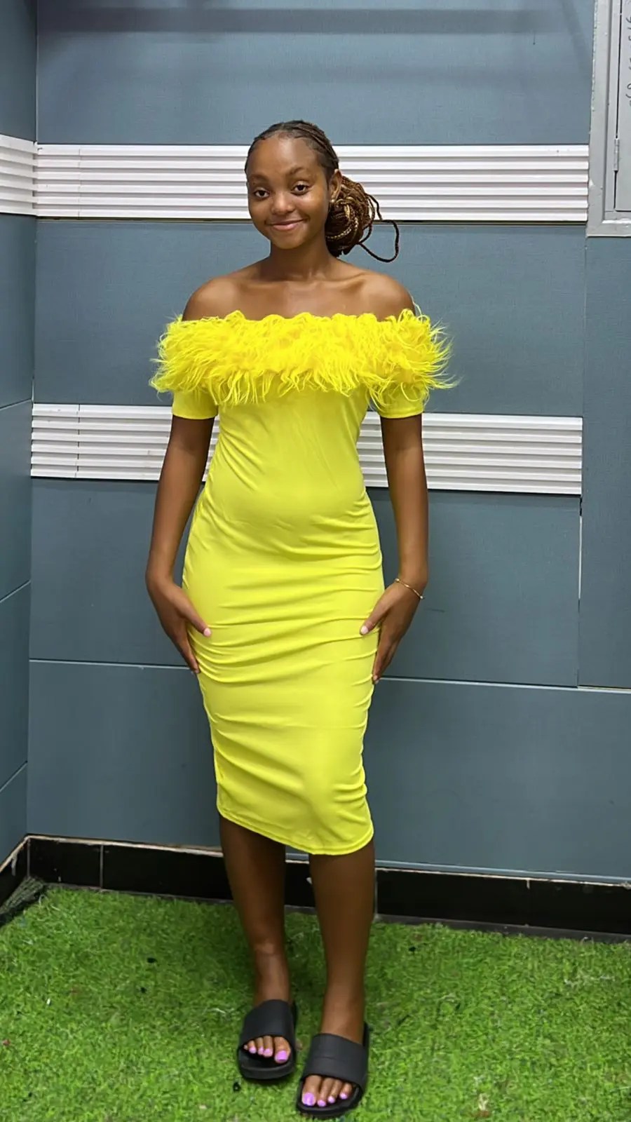 Vestido com Plumas  