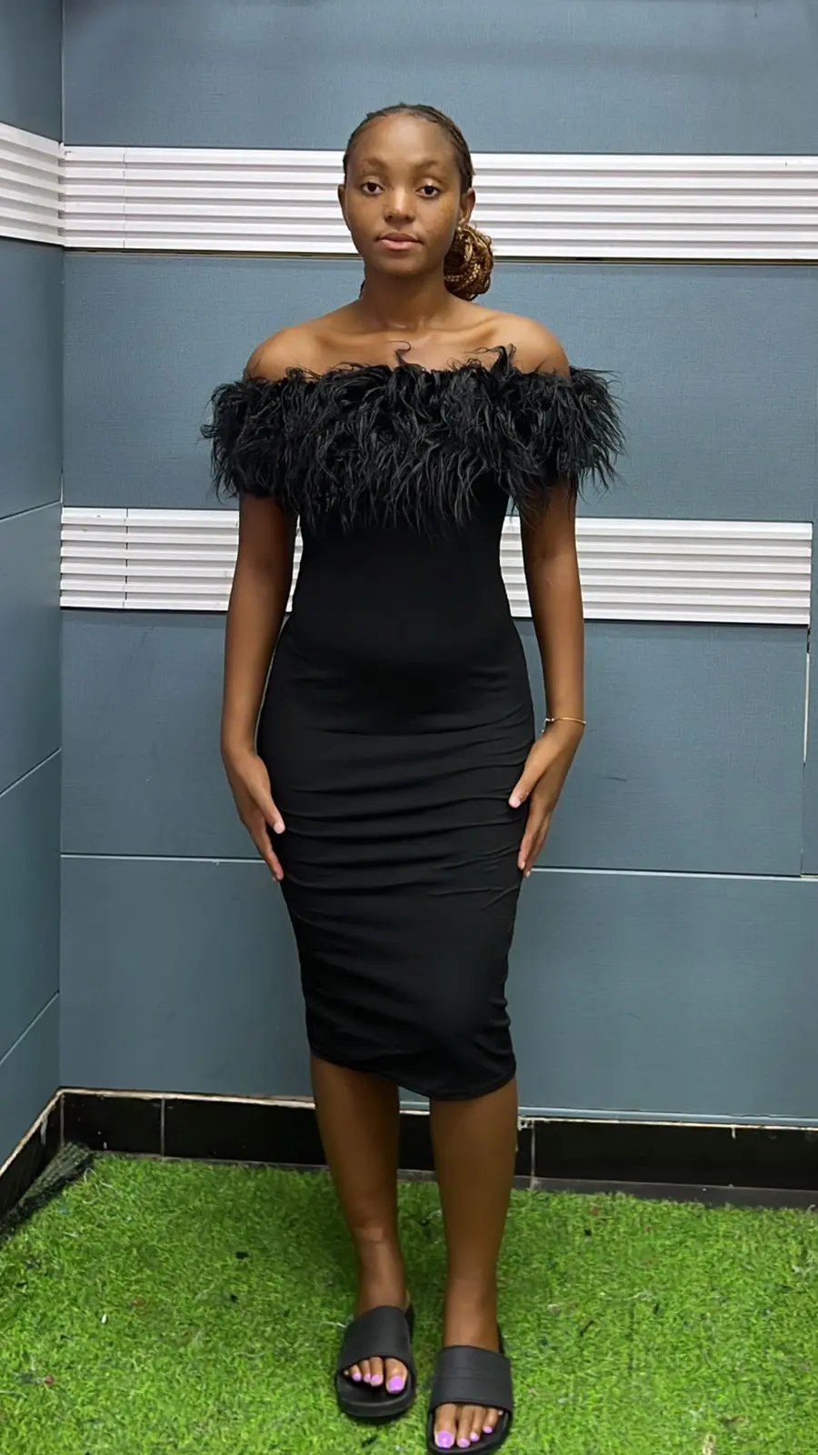 Vestido com Plumas  