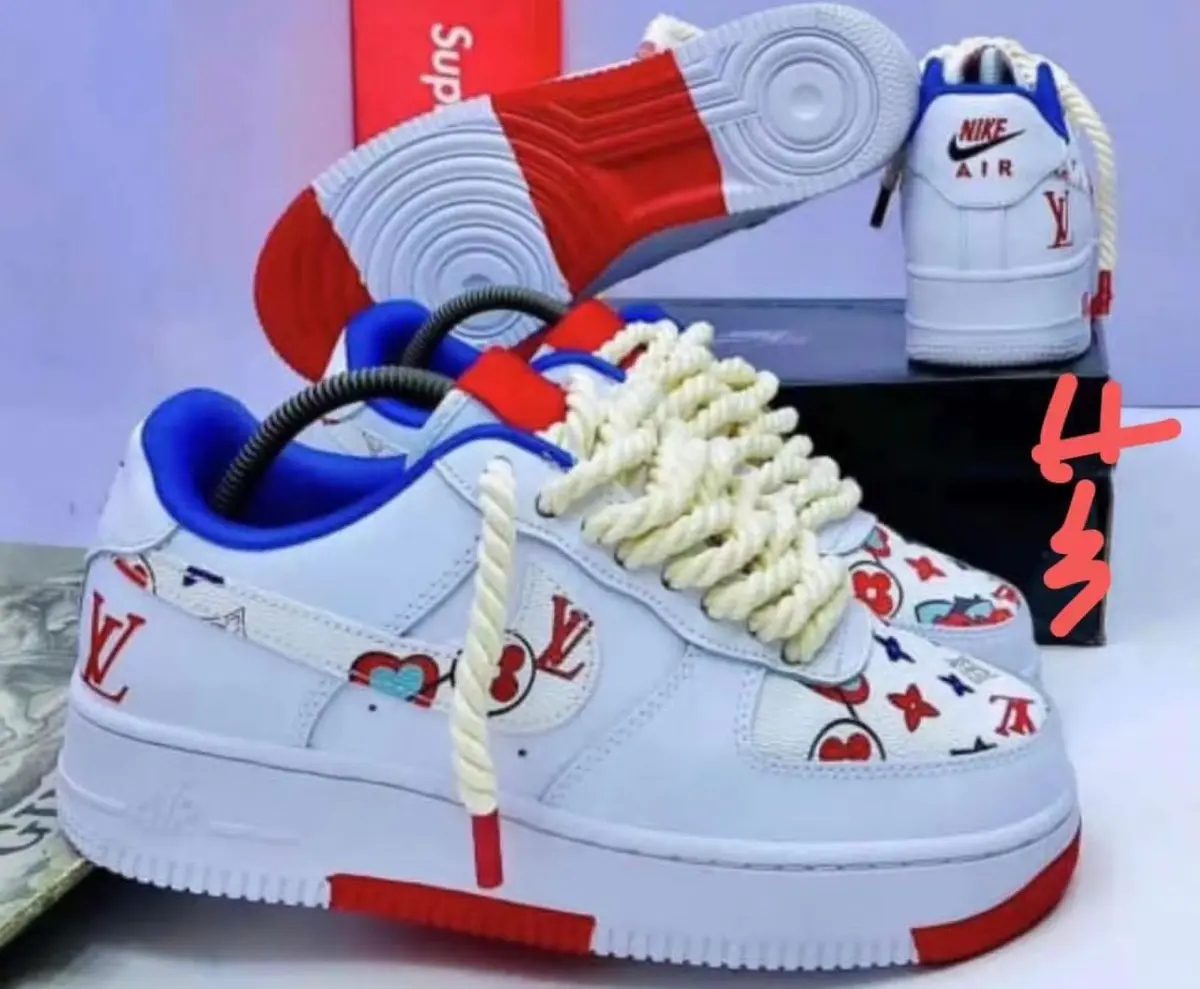 Tênis Nike Air Force 1 X Louis Vuitton Custom