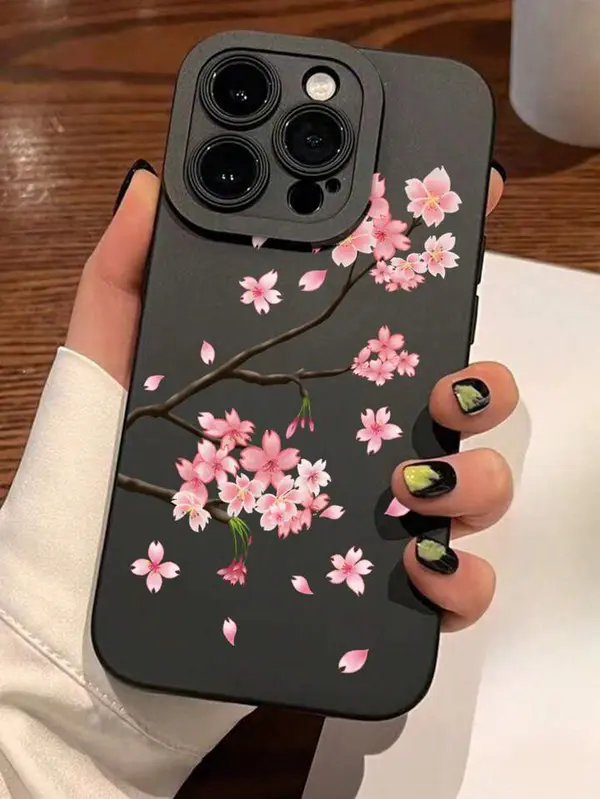 Capa de Telefone TPU Anti-Queda Mármore Rosa Matte