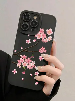 Capa de Telefone TPU Anti-Queda Mármore Rosa Matte