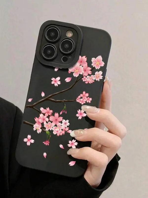 Capa de Telefone TPU Anti-Queda Mármore Rosa Matte