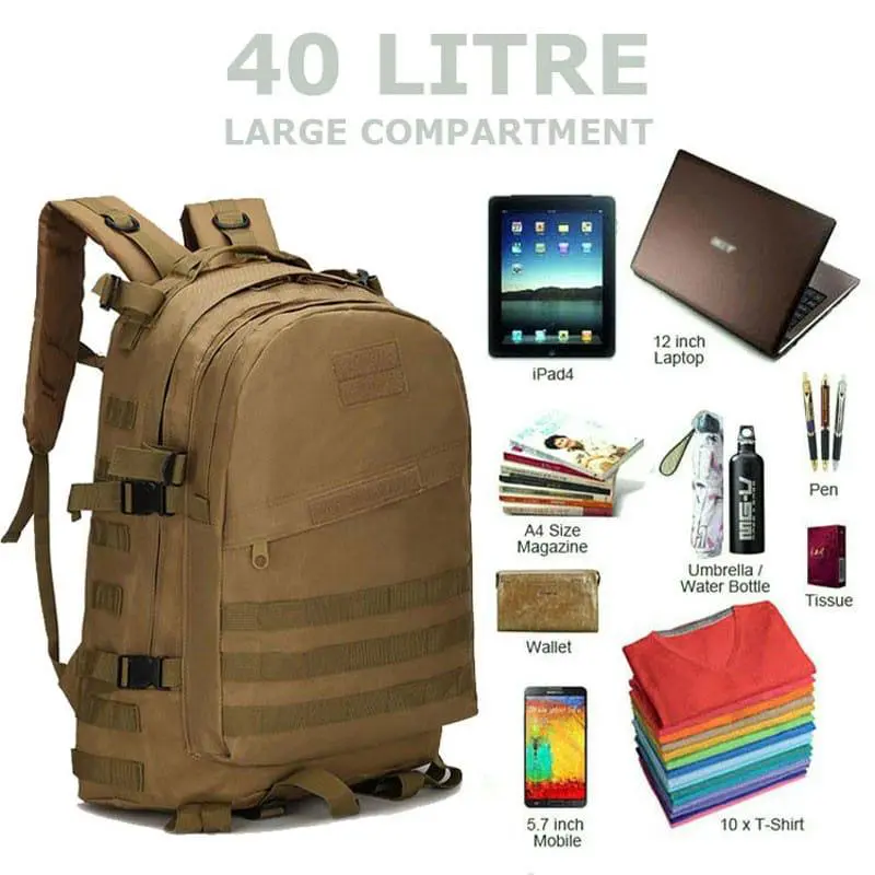 Mochila Tática 40 Litros com Compartimento Grande