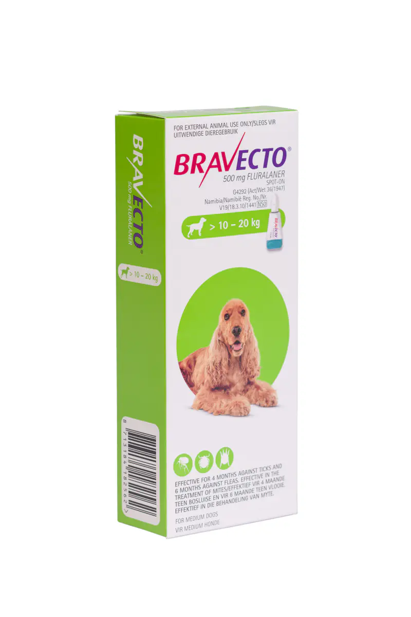 Braveto Caes Medium Spot On 500MG 1X1DS 102