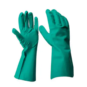 Luvas de Algodao Revestida a Nitrile Cor Azul