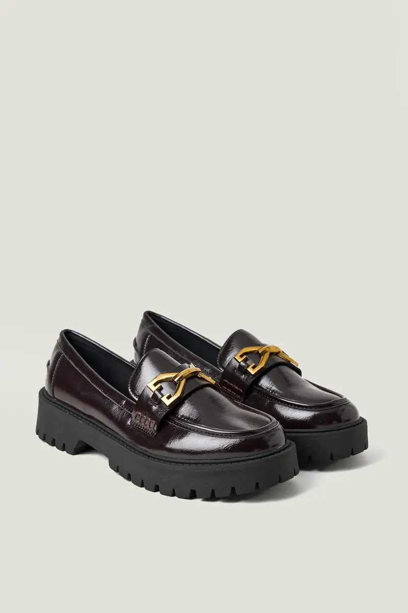 Mocassins em poliuretano · Senhora · Castanho · Modelo 2