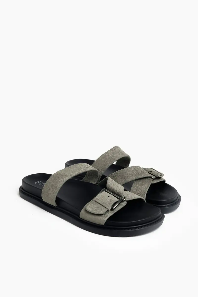 Sandálias com velcro Buckle em poliéster · Senhora · Cinzento