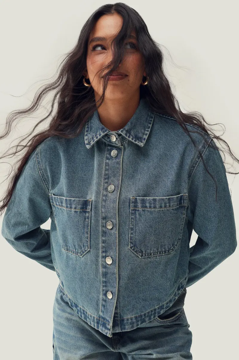 Camisa de ganga · Senhora · Azul