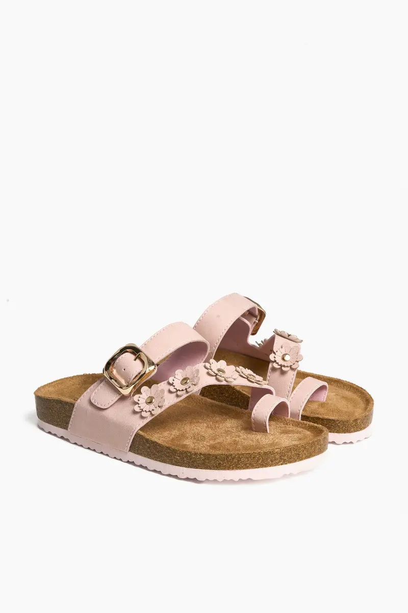 Sandálias Butterfly Thong em poliuretano · Criança · Rosa Bebe