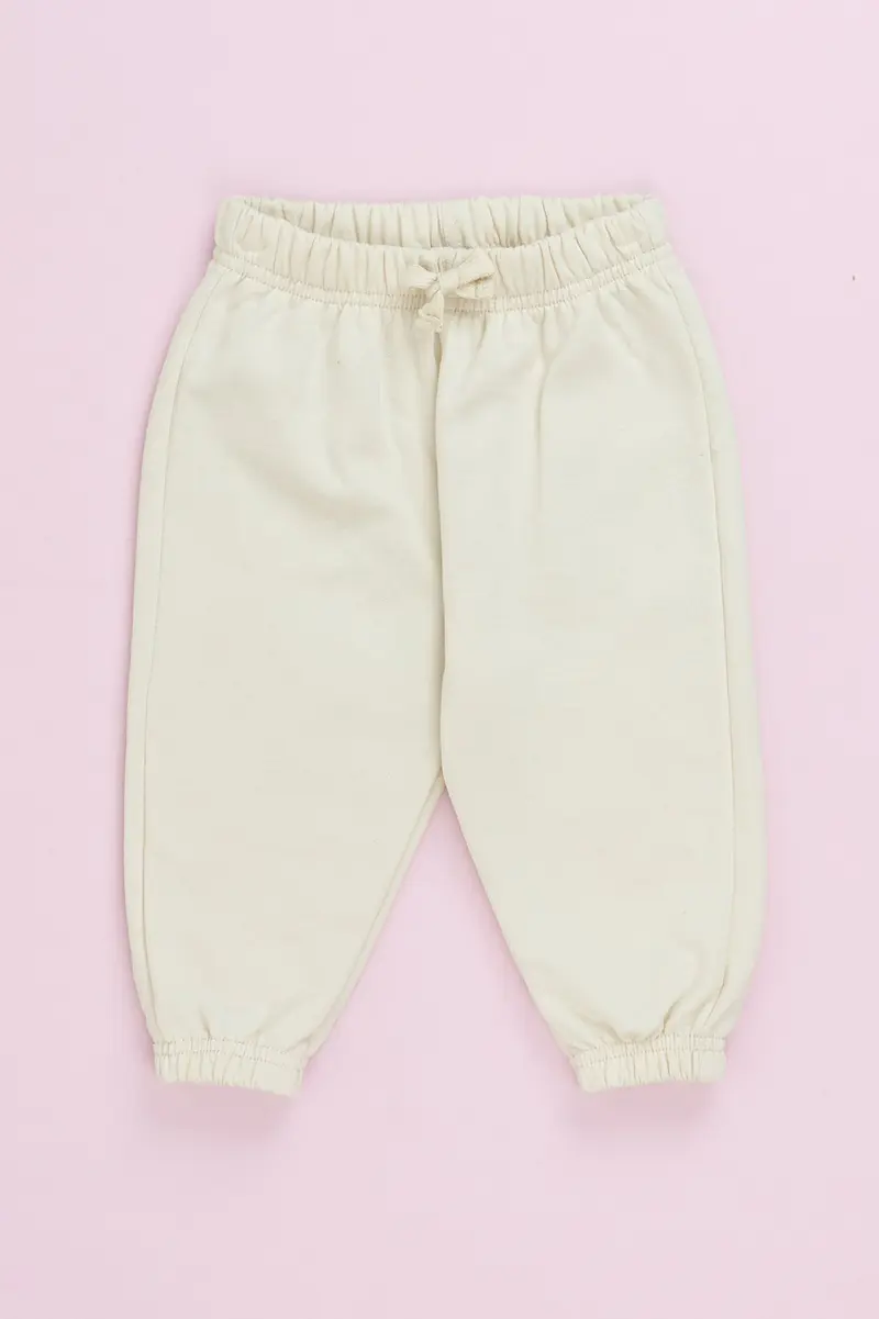 Calças jogger · Bebé · Creme