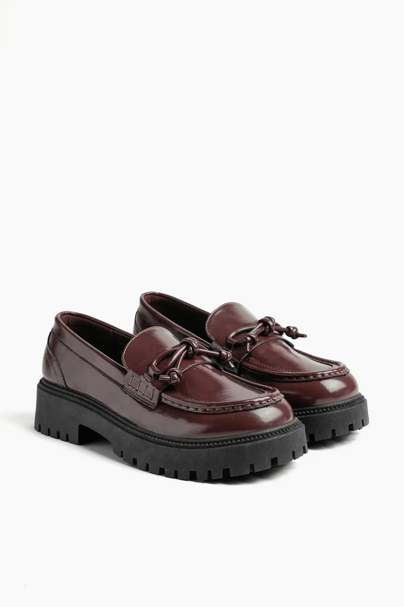 Mocassins em poliuretano · Senhora · Castanho · Modelo 2