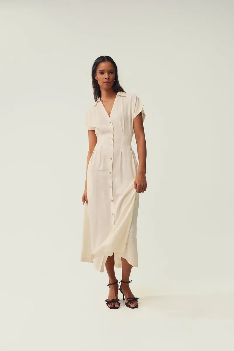 Vestido · Senhora · Creme