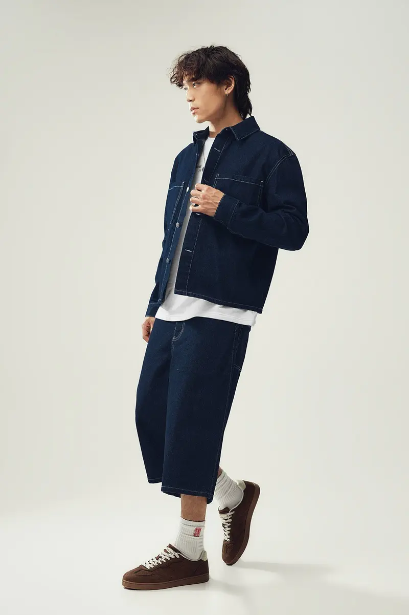 Peça Super Baggy Bermuda · Homem · Azul Marinho