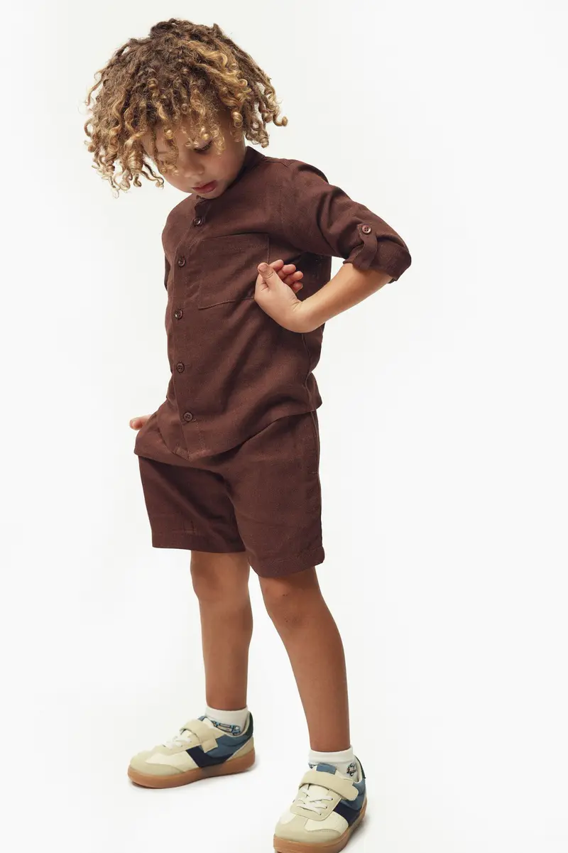 Conjunto de linho Matching · Menino