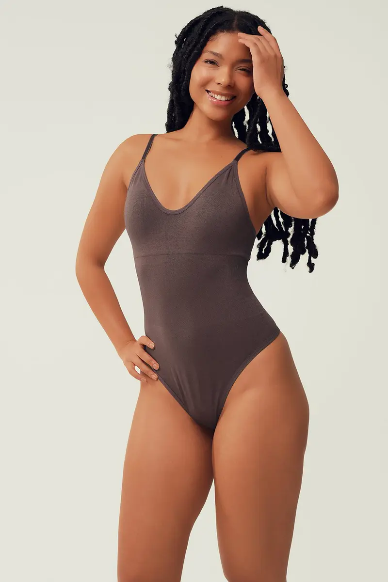Body sem costuras Shaper · Senhora · Castanho