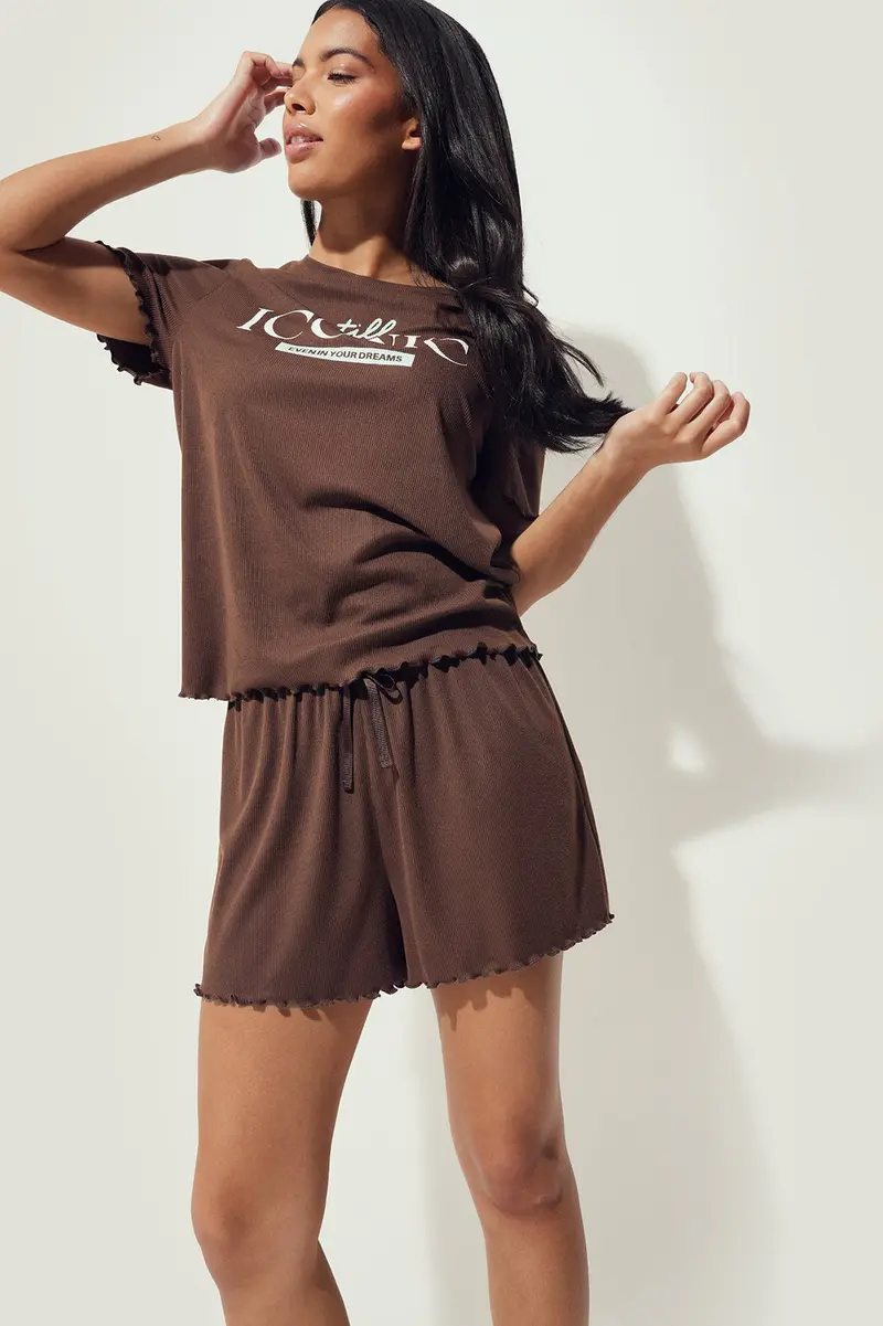 Calções Sleep · Senhora · Castanho