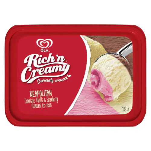 Ola Gelado Rich’n Creamy Napolitano 1,8L