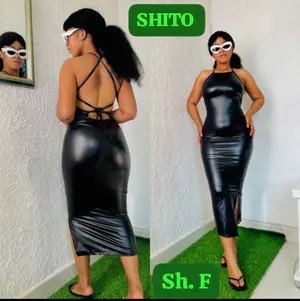 Vestido Vinil Black Luxo - Open Back