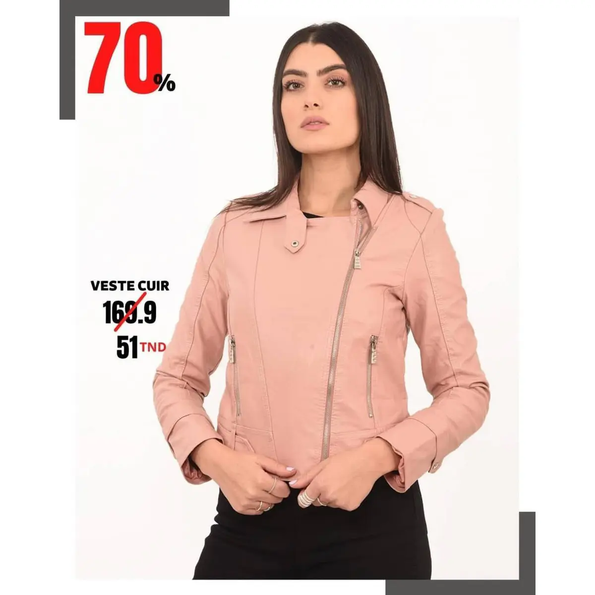 Jaqueta Feminina Punk Street Couro Outono/Inverno