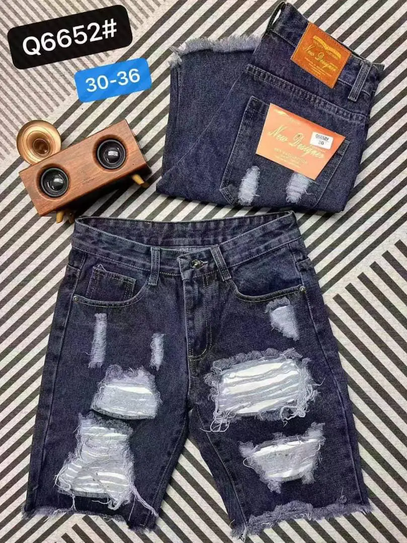 Calção Calções Jeans Destroyed Premium – Vários Modelos de Bermuda