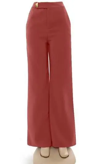 Pantalona Feminina Chiffon Elegance – Cintura Alta & Caimento Leve