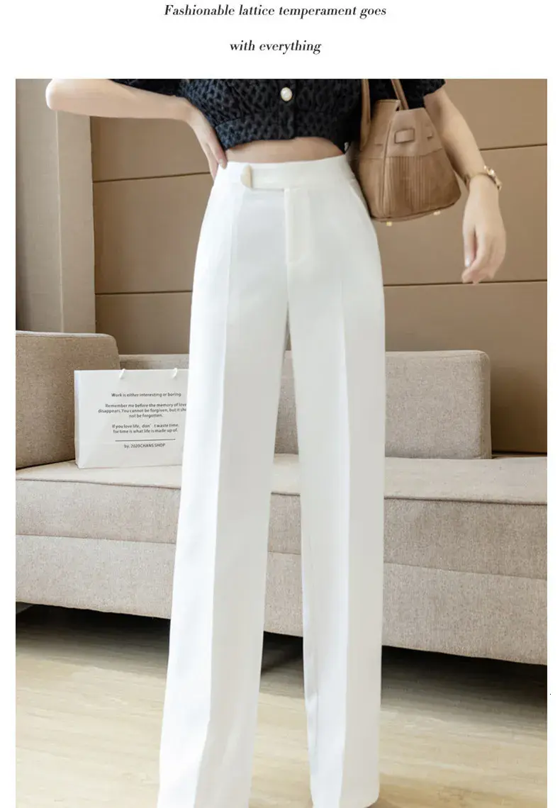 Pantalona Feminina Chiffon Elegance – Cintura Alta & Caimento Leve
