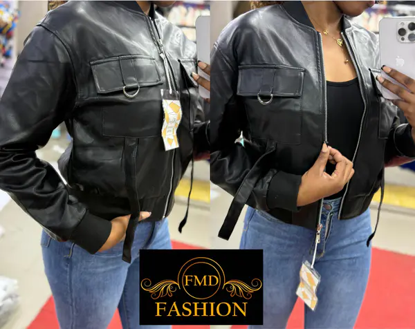Jaqueta de Couro Feminina Estilo Militar - Edição Especial  