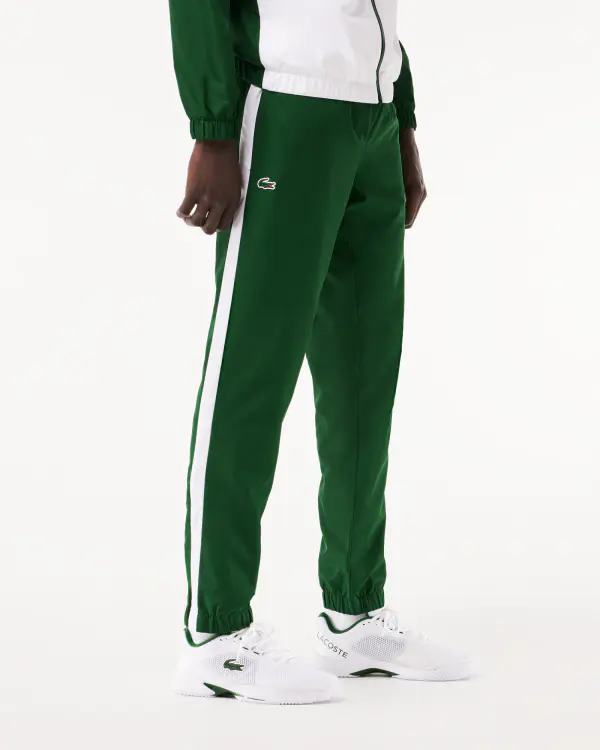 Conjunto Esportivo Masculino Verde Lacoste – Jaqueta e Calça em Tafetá Reciclado