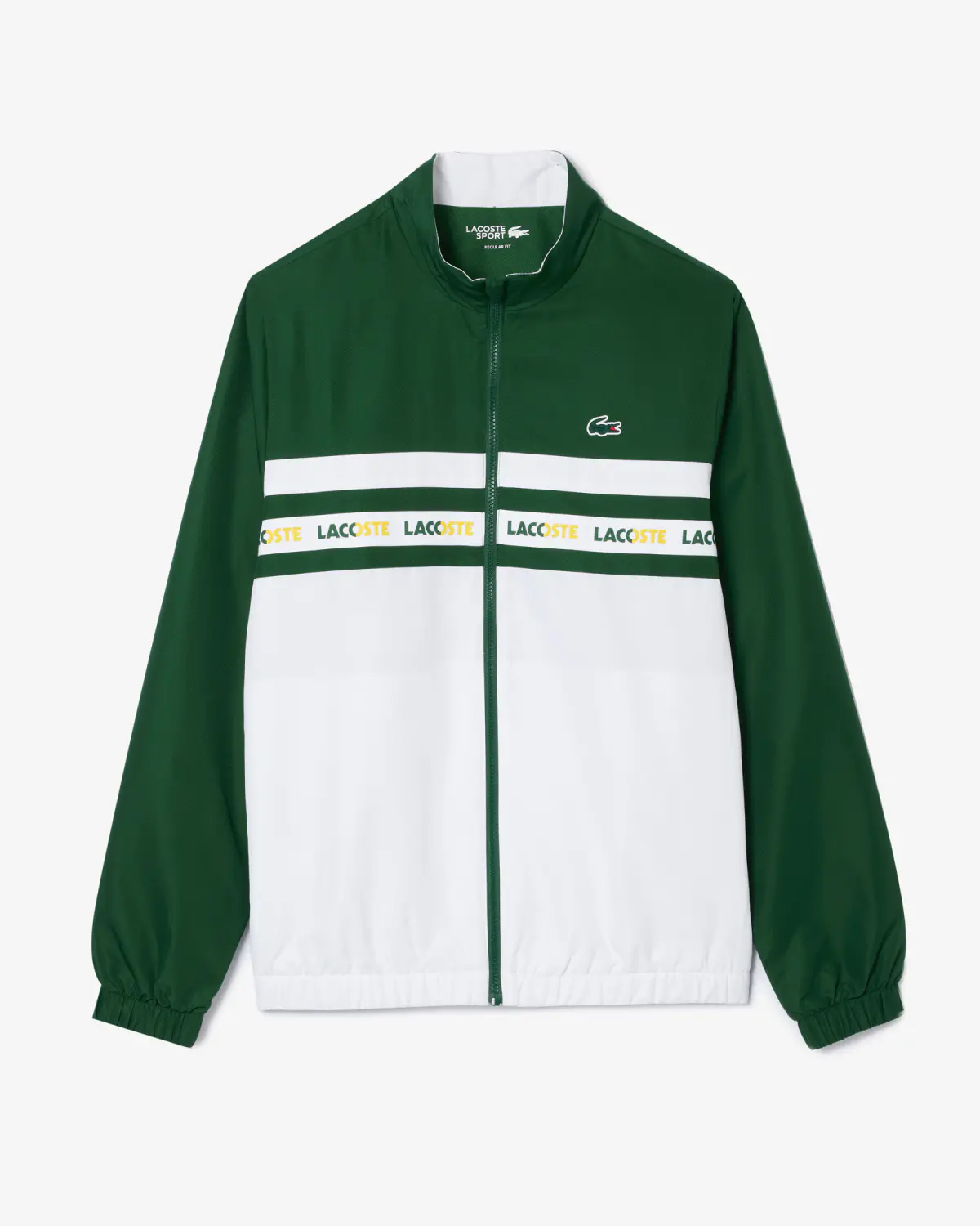 Conjunto Esportivo Masculino Verde Lacoste – Jaqueta e Calça em Tafetá Reciclado