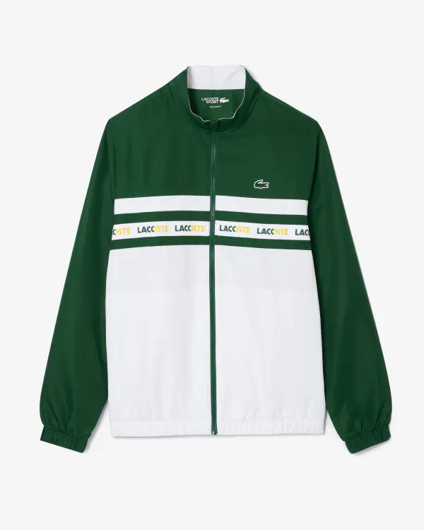 Conjunto Esportivo Masculino Verde Lacoste – Jaqueta e Calça em Tafetá Reciclado