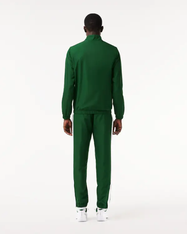 Conjunto Esportivo Masculino Verde Lacoste – Jaqueta e Calça em Tafetá Reciclado