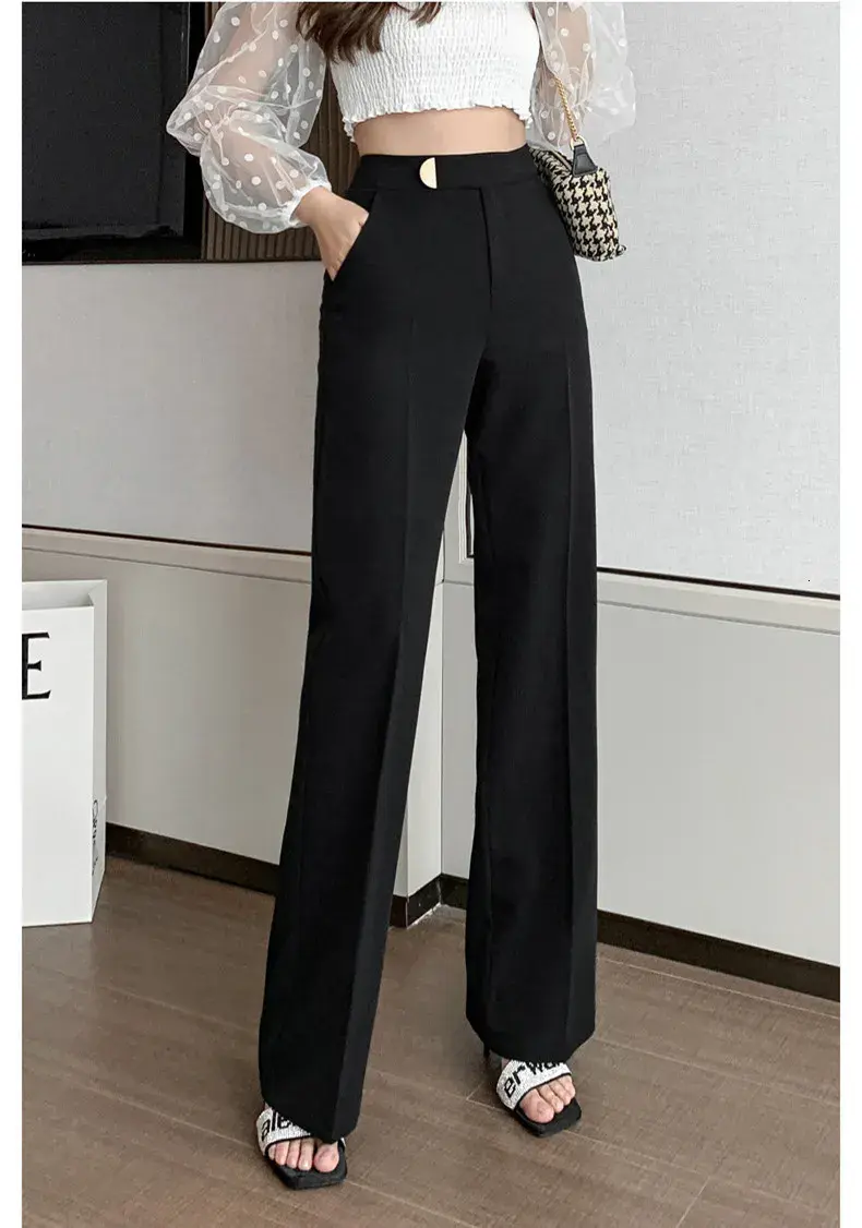 Pantalona Feminina Chiffon Elegance – Cintura Alta & Caimento Leve
