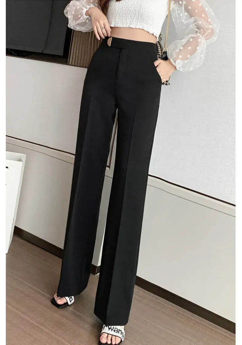 Pantalona Feminina Chiffon Elegance – Cintura Alta & Caimento Leve