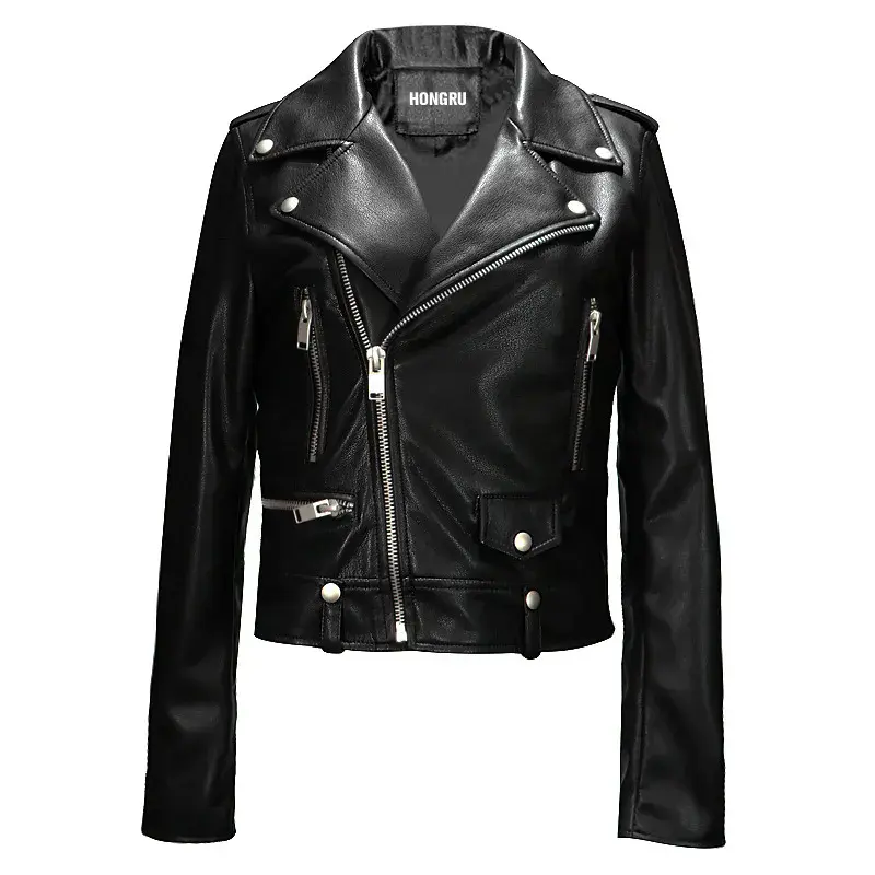 Jaqueta Feminina Punk Street Couro Outono/Inverno