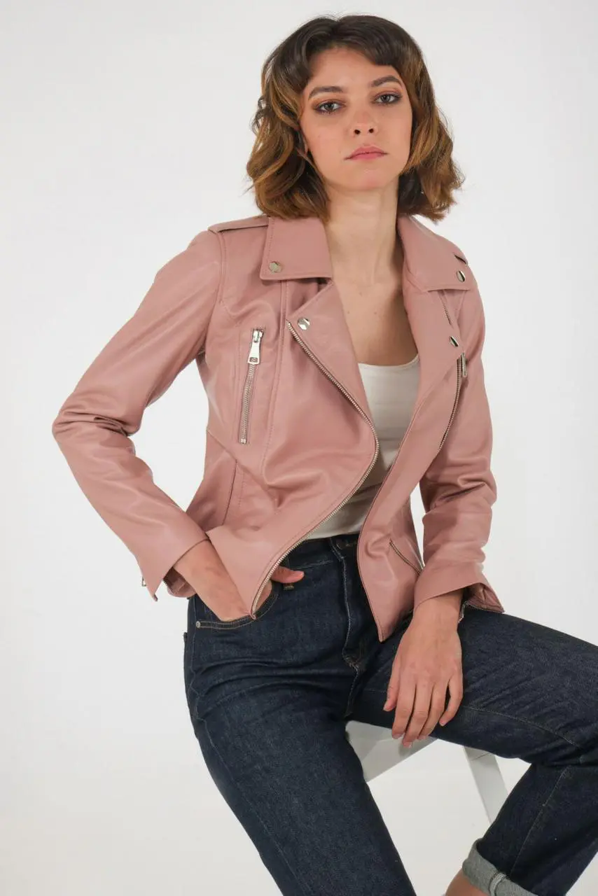 Jaqueta Feminina Punk Street Couro Outono/Inverno